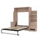 Bestar Cielo 99W Full Murphy Bed with Floating Shelves and Drawers (98W), Rustic Brown & White 80891-000009 - alternate 9